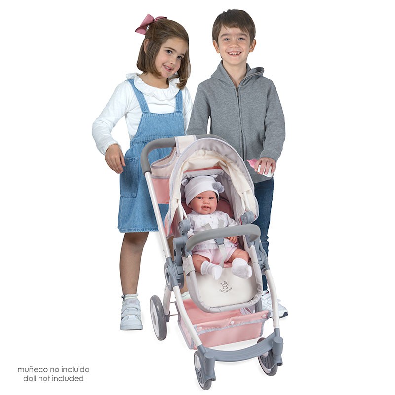 Carro De Muñecas Verona 3 En 1 - Convertible En Capazo, Silla De Paseo Y Maxicosi, Para Muñecas Hasta 50 Cm