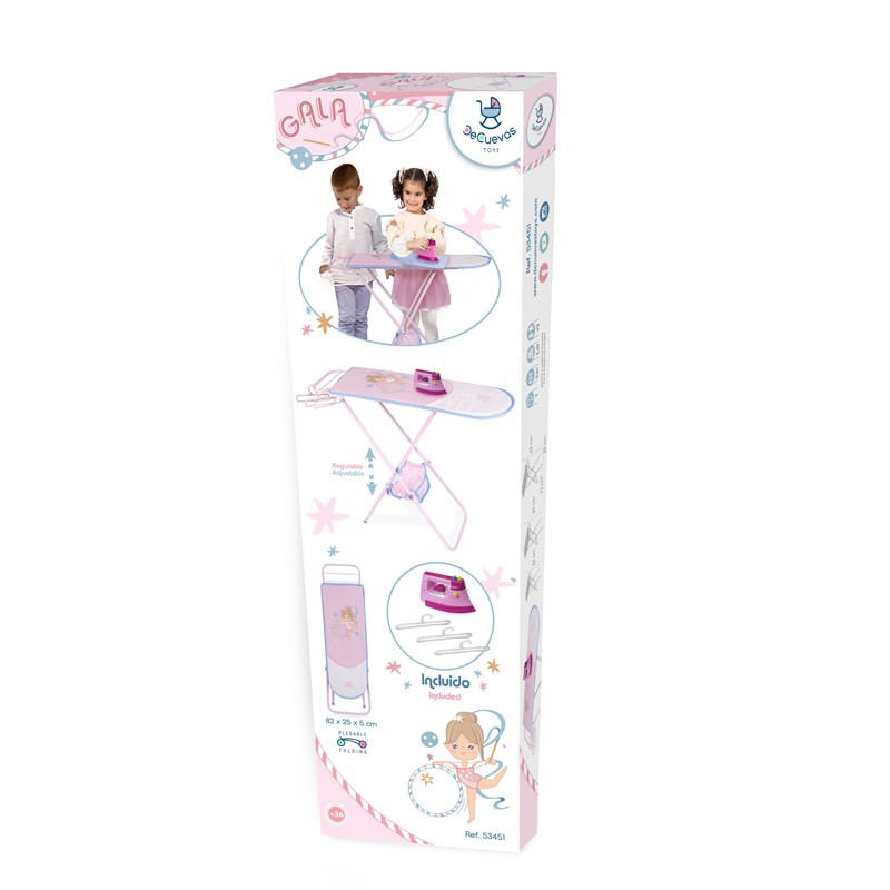 DE CUEVAS TOYS Planche à Repasser Pliable Avec Accessoires Gala - Jouet Imitation Pour Enfants