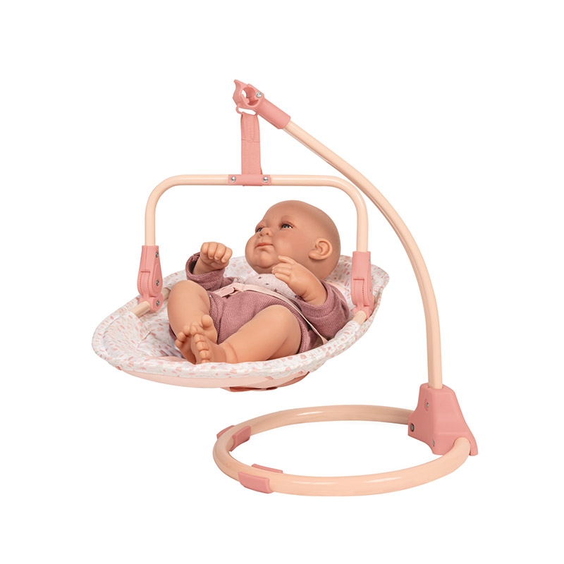 Bigjigs Toys – Columpio Cuna De Madera Con Cinturón De Seguridad Y Laterales Con Cuentas – Para Niños De 1 A 3 Años – Resistente Y Fácil De Instalar