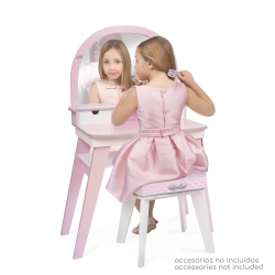Tocador de Madera XL con Taburete Sophie DeCuevas 55775 | DeCuevas Toys