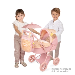 Carro de Muñecas Plegable con Sombrilla y Peluche Honey DeCuevas 85070 | DeCuevas Toys