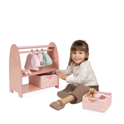 Armario de Madera Montessori para Muñecas Tulipe con Perchas DeCuevas 55874 | DeCuevas Toys