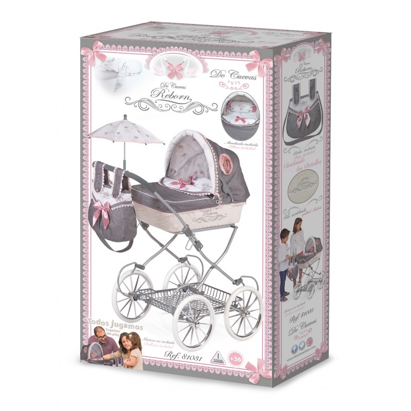 Carrito De Muñecas Capriccio 3 En 1 - Convertible En Silla Y Capazo - Juguete De Imitación Azul
