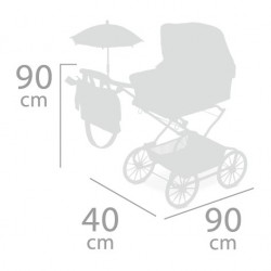 82035 COCHE DE MUÑECA REBORN PLEGABLE De Cuevas Toys 